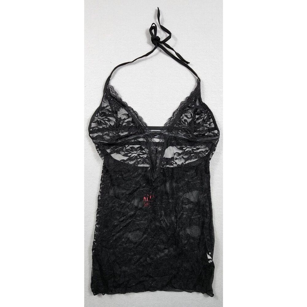 Babydoll Lingerie Lace Chemise Halter Nightwear Teddy Dress Womens Size Medium